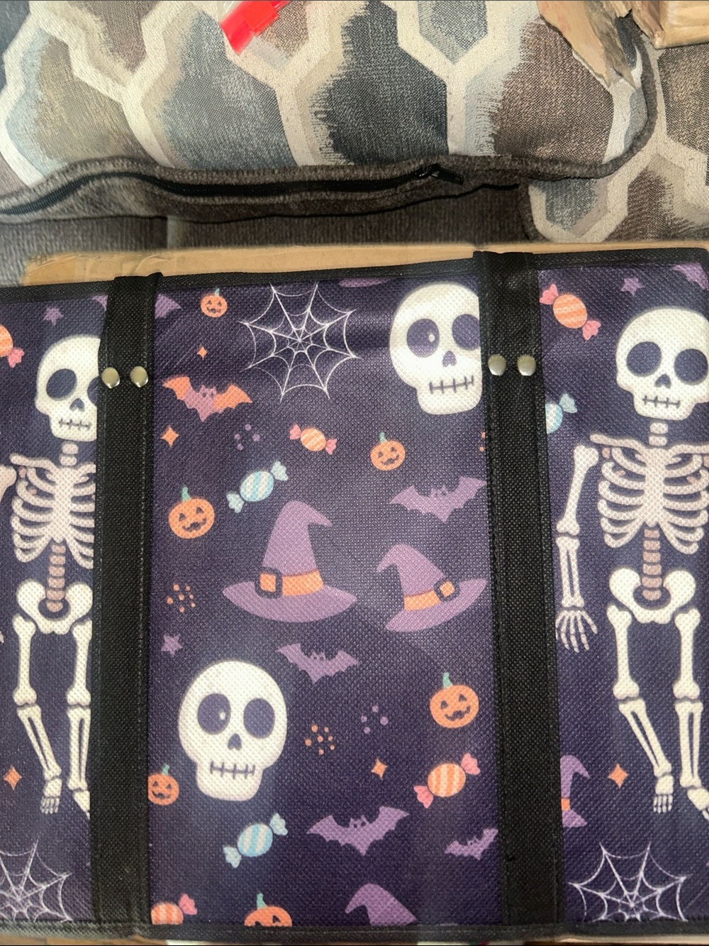 Halloween Skeleton Costume Accessory Tote - Purple